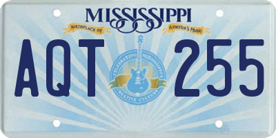 MS license plate AQT255