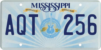 MS license plate AQT256