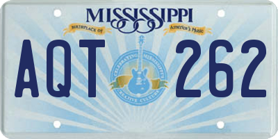 MS license plate AQT262