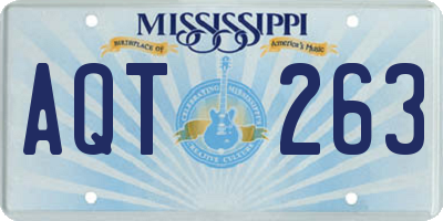 MS license plate AQT263