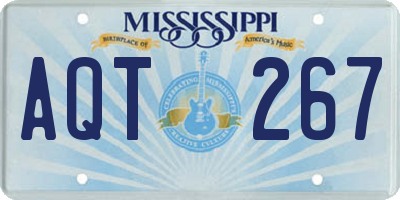 MS license plate AQT267