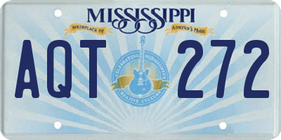 MS license plate AQT272
