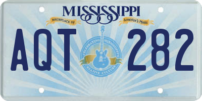 MS license plate AQT282