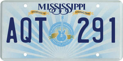 MS license plate AQT291
