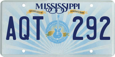 MS license plate AQT292