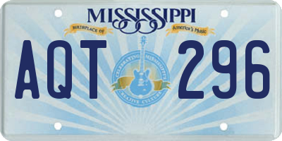 MS license plate AQT296