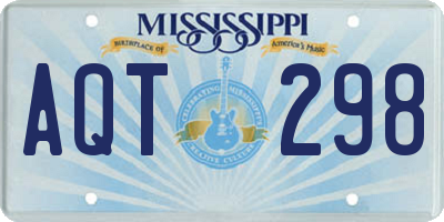 MS license plate AQT298