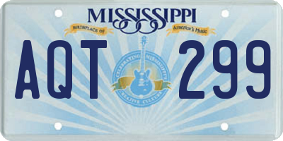 MS license plate AQT299