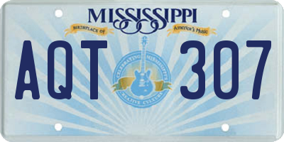 MS license plate AQT307