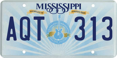 MS license plate AQT313