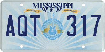 MS license plate AQT317
