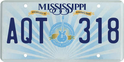 MS license plate AQT318