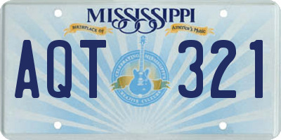 MS license plate AQT321