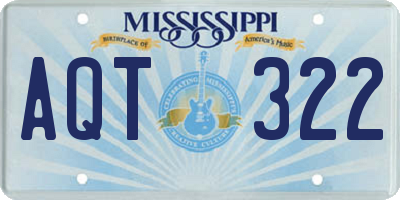 MS license plate AQT322