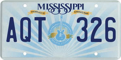 MS license plate AQT326