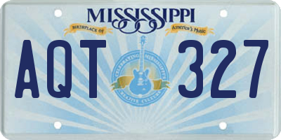 MS license plate AQT327