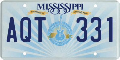 MS license plate AQT331