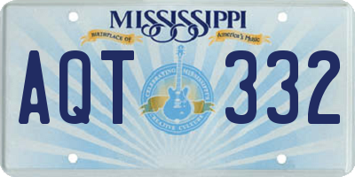 MS license plate AQT332