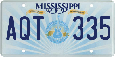 MS license plate AQT335