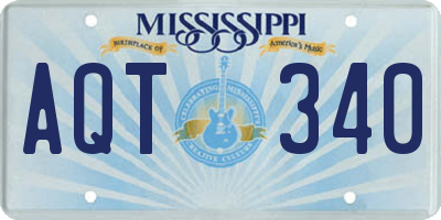 MS license plate AQT340