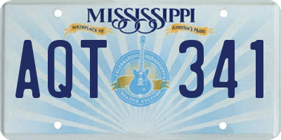 MS license plate AQT341
