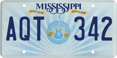 MS license plate AQT342