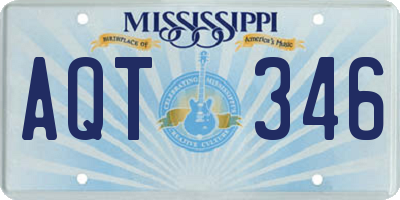 MS license plate AQT346