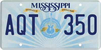 MS license plate AQT350