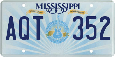 MS license plate AQT352
