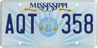 MS license plate AQT358