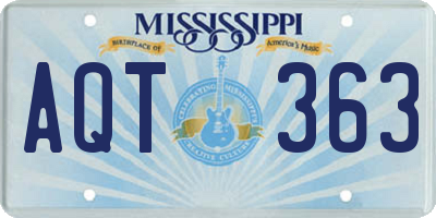 MS license plate AQT363