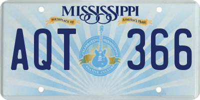 MS license plate AQT366