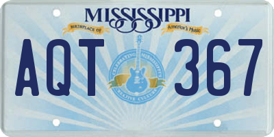 MS license plate AQT367