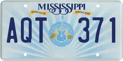 MS license plate AQT371