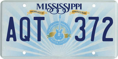 MS license plate AQT372