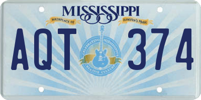 MS license plate AQT374