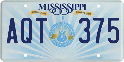 MS license plate AQT375