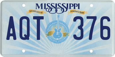 MS license plate AQT376