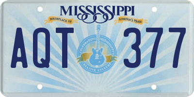 MS license plate AQT377