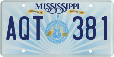MS license plate AQT381