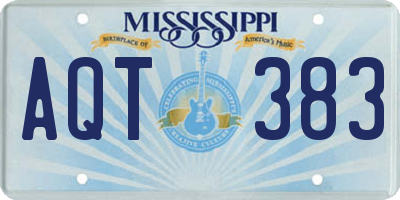 MS license plate AQT383