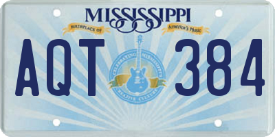 MS license plate AQT384