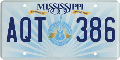 MS license plate AQT386
