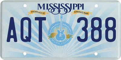 MS license plate AQT388