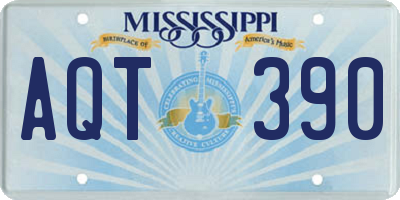 MS license plate AQT390
