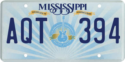 MS license plate AQT394