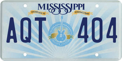 MS license plate AQT404