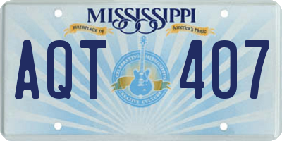 MS license plate AQT407