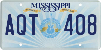 MS license plate AQT408