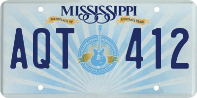 MS license plate AQT412